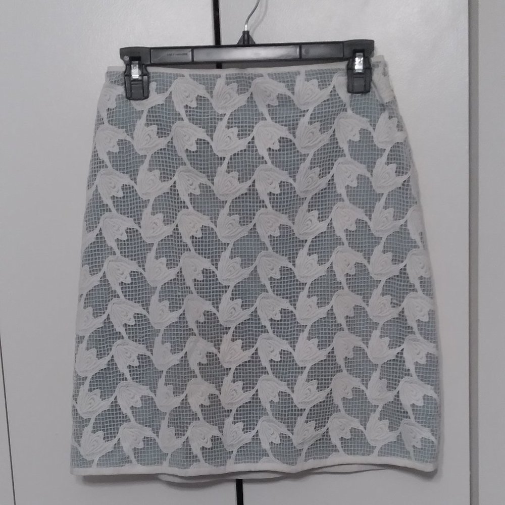 Tory Burch Silk and Cotton Midi Skirt Size 4